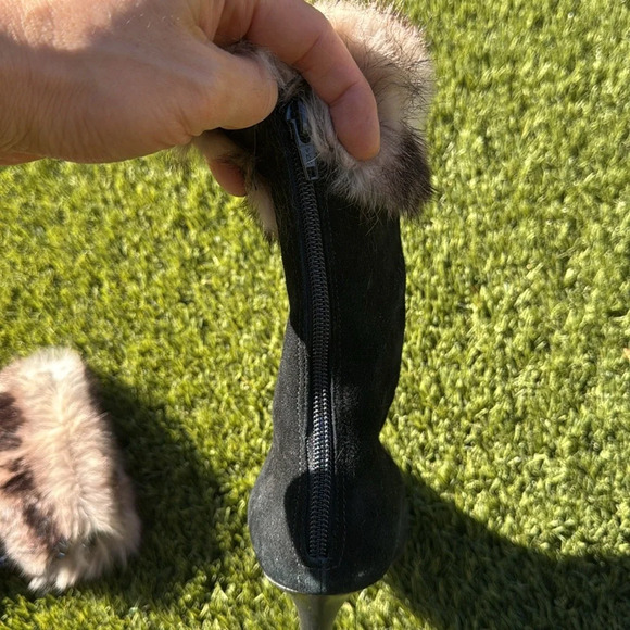 Arturo Chiang Stiletto Fur Boot Size 8 - Picture 12 of 12